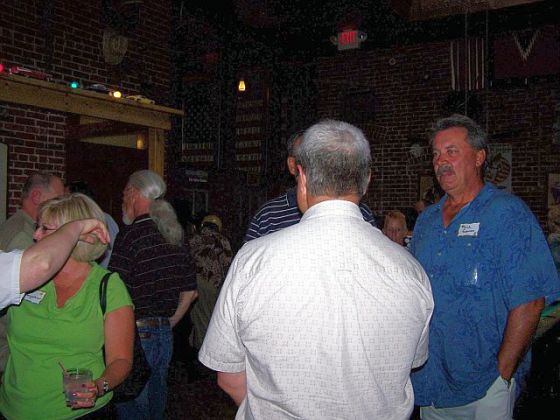 Twila Johnson Benjamin, David Carlson (back to us) & Dick Gannon